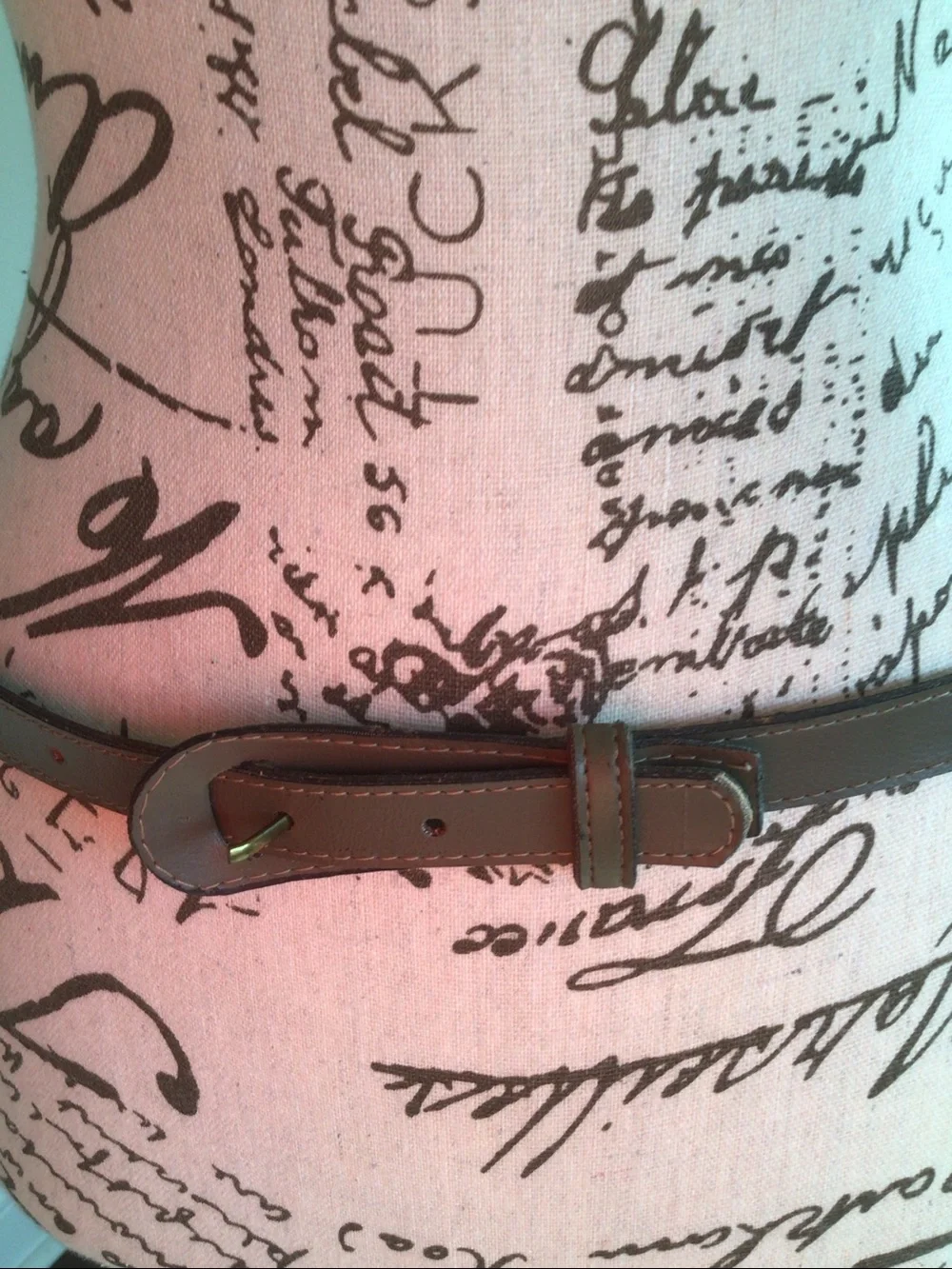 Bundle 2/$14 womens  Slim Brown faux Leather Belt Sz M/L 35 inches